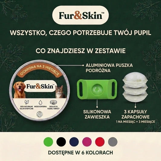 FurAndSkin™ Zawieszka dla psa przeciw pchłom i kleszczom