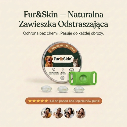 FurAndSkin™ Zawieszka dla psa przeciw pchłom i kleszczom na 3 miesiące – CedraGuard™ Naturalny Kompleks Olejków Eterycznych