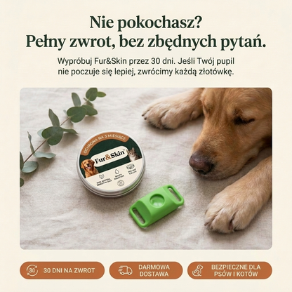 FurAndSkin™ Zawieszka dla psa przeciw pchłom i kleszczom na 3 miesiące – CedraGuard™ Naturalny Kompleks Olejków Eterycznych