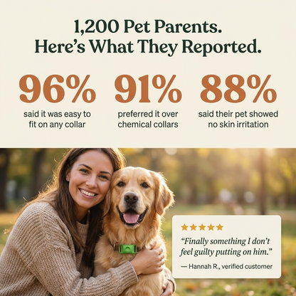 FurAndSkin™ 3-Month Flea & Tick Pendant for Dogs — CedraGuard™ Natural Essential Oil Complex