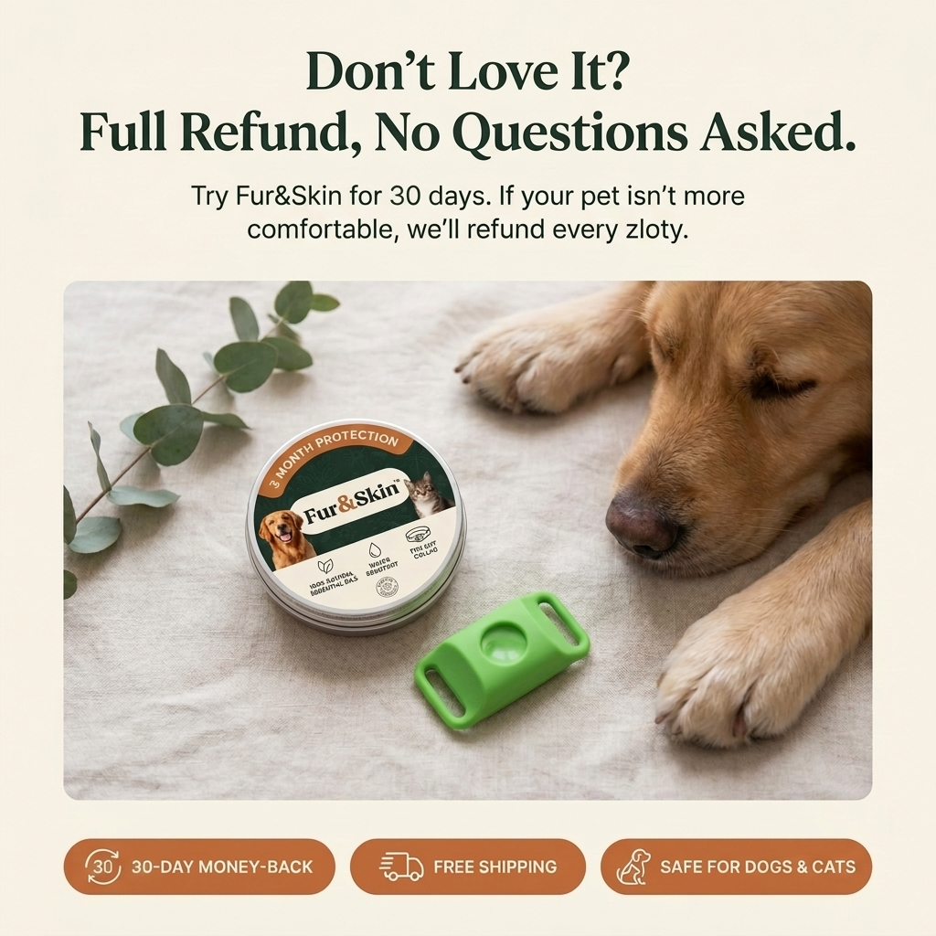 FurAndSkin™ 3-Month Flea & Tick Pendant for Dogs — CedraGuard™ Natural Essential Oil Complex